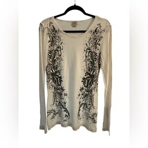 Ariat White Rayon shirt size M